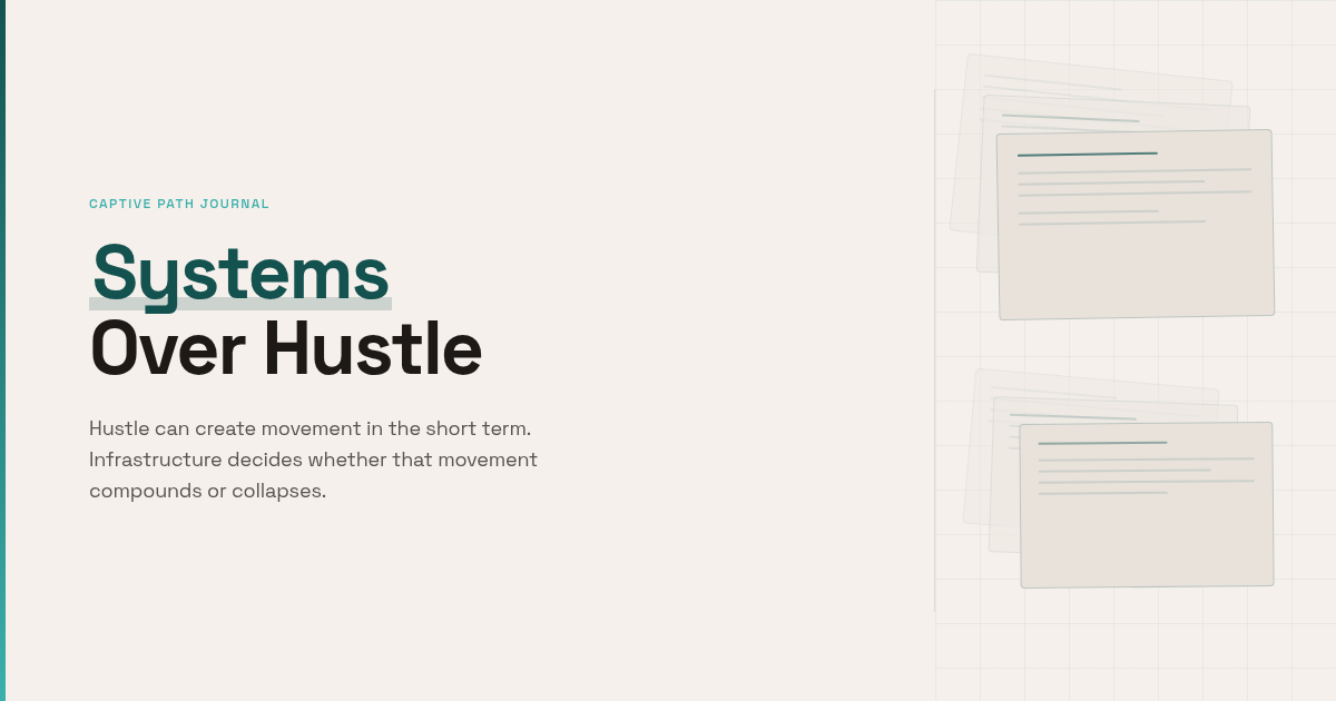Systems Over Hustle: Why Infrastructure Decides Outcomes